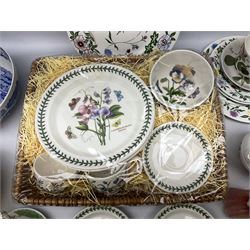 Collection of Portmeirion, including teapot and cup set, twotea cups, two dinner plates etc, together with a Spode Italian pattern dish, Royal Doulton figure Janet HN1537 etc 