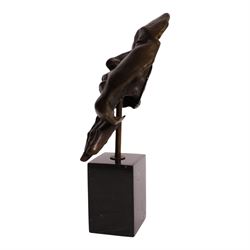 After Salvador Dali (Spanish 1904-1989): Dreams, bronze figure with head resting on hand H39cm