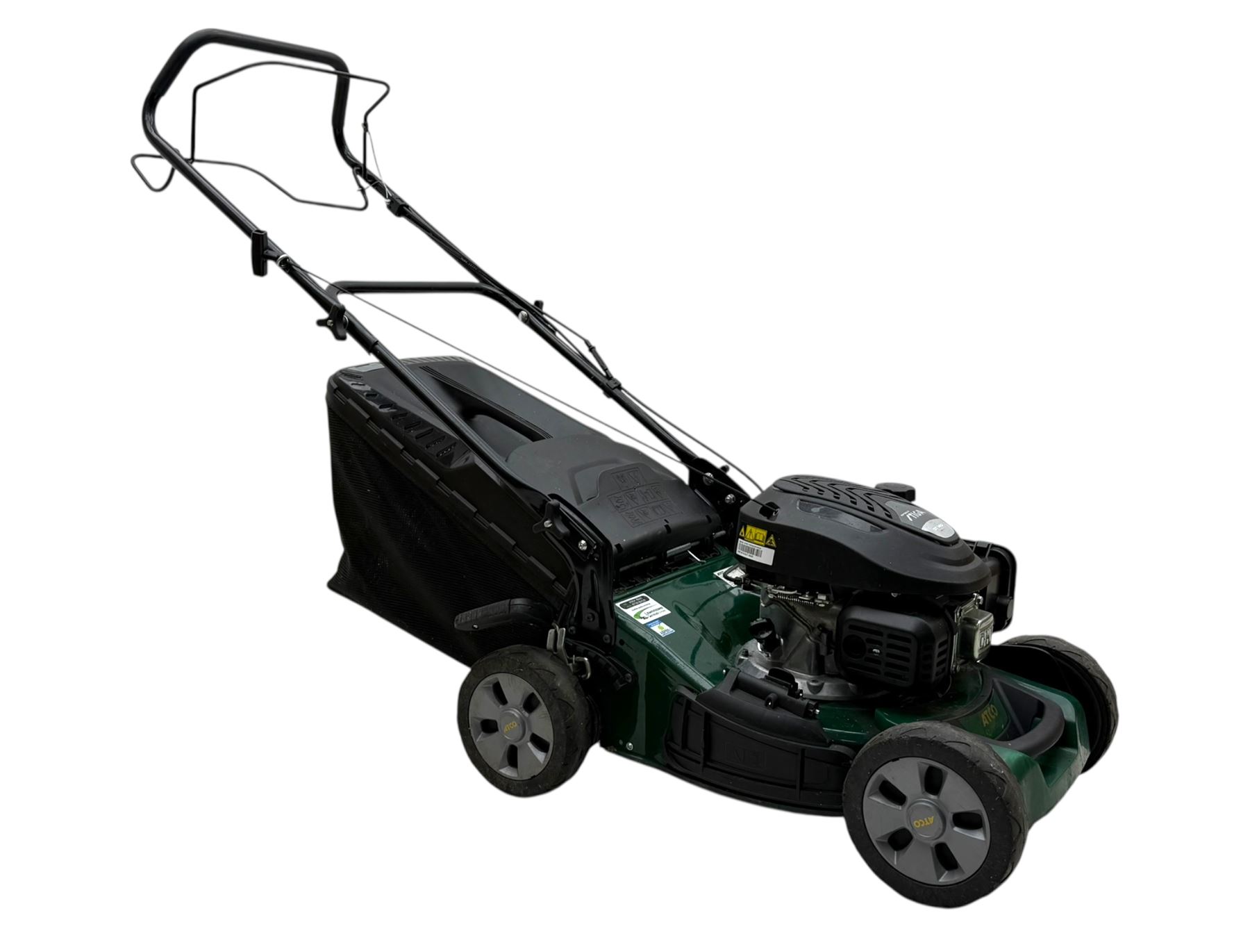 Atco Quattro 16s petrol lawn mower, powered by stigma ST140 petrol engine lawn mower