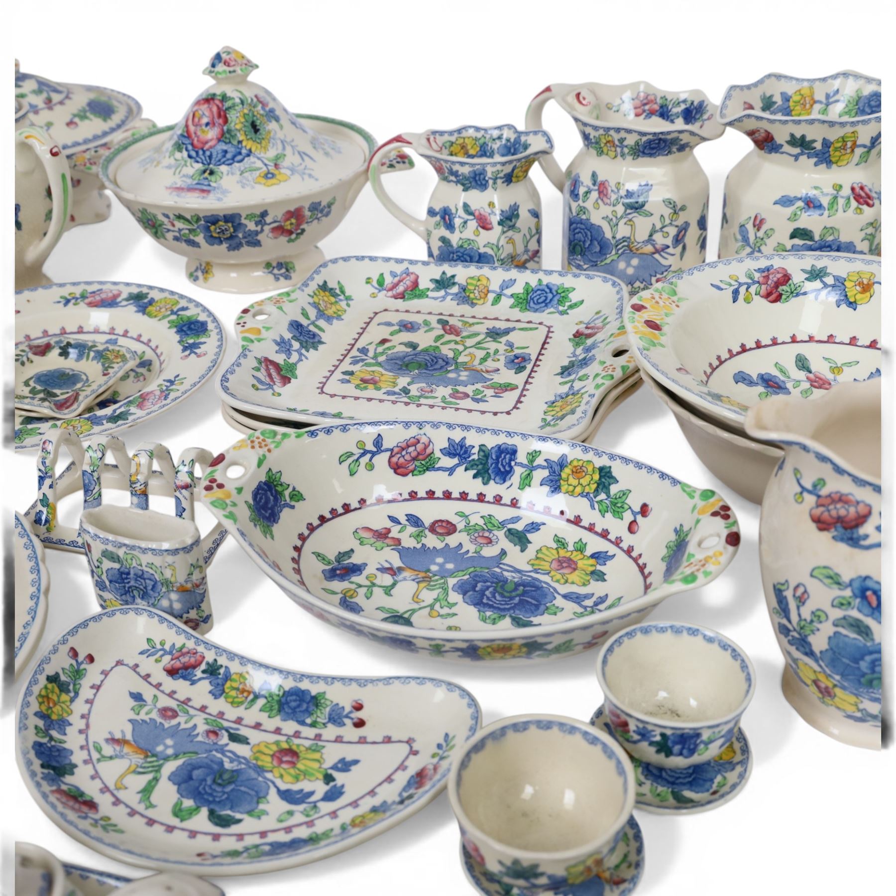 Masons Regency tea and dinner service, including coffee pot, jugs, covered dishes, serving platters, etc 