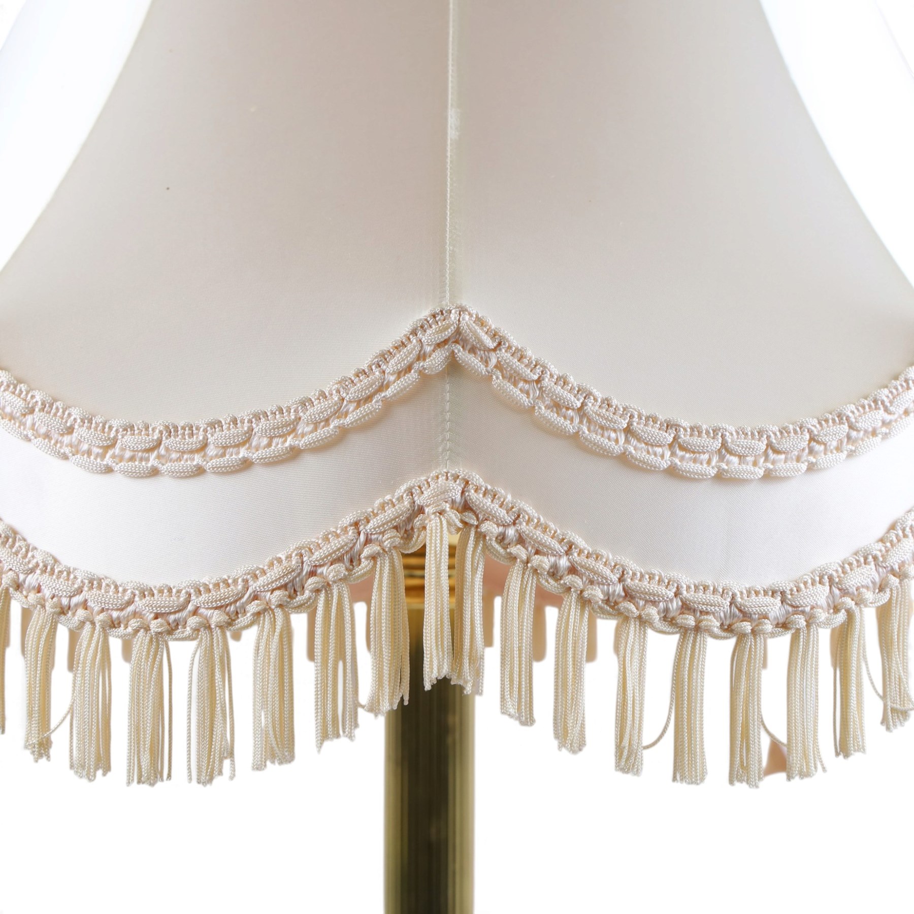 Pair of Corinthian column table lamps, upon stepped square bases, H78cm