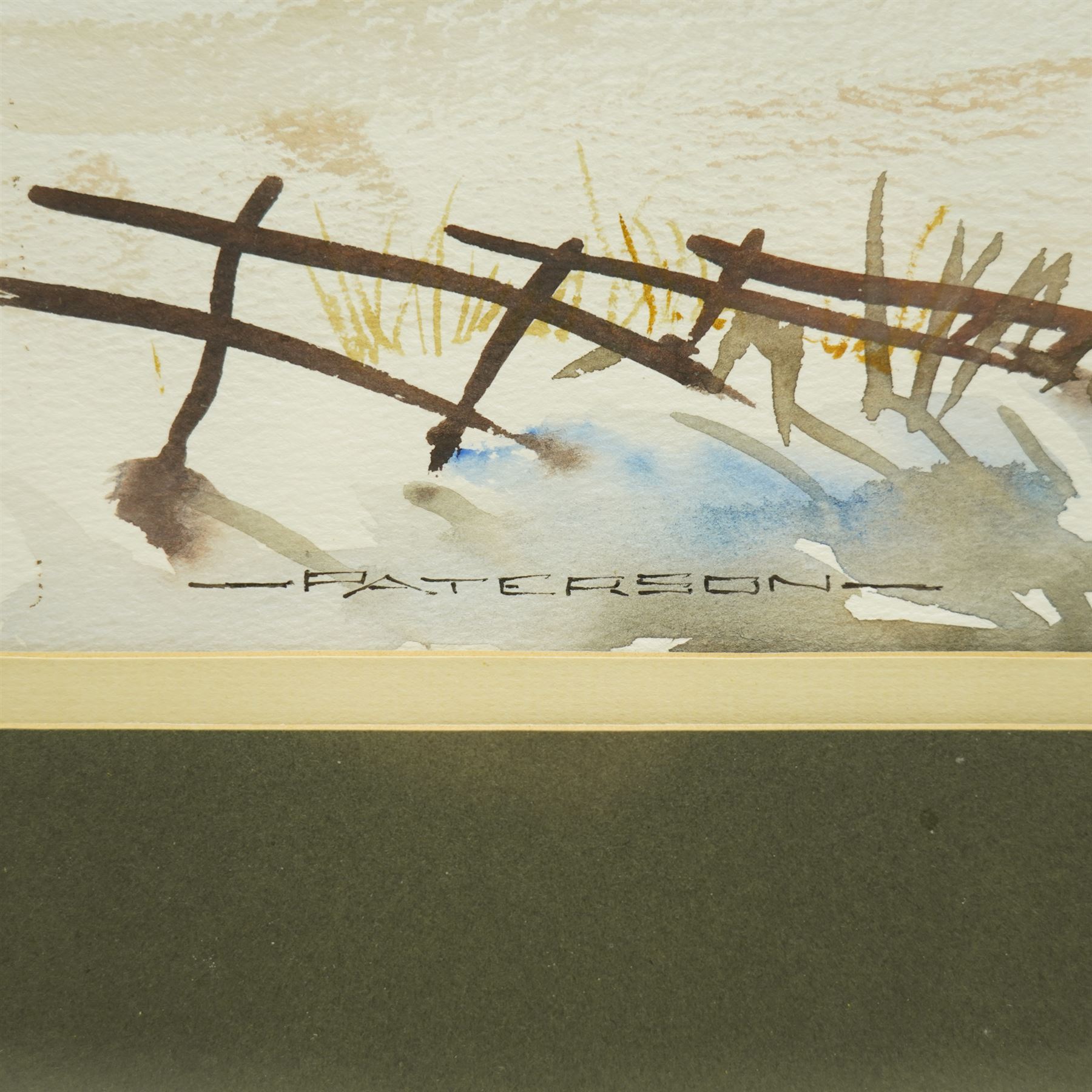 James Fletcher-Watson (British 1913-2004): 'Windrush Mill Gloucestershire' and 'First Sign of Spring', pair watercolours signed, inscribed verso 35cm x 52cm; Alastair S Paterson (British 20th century): Wintry Tree, watercolour signed 37cm x 54cm (3)