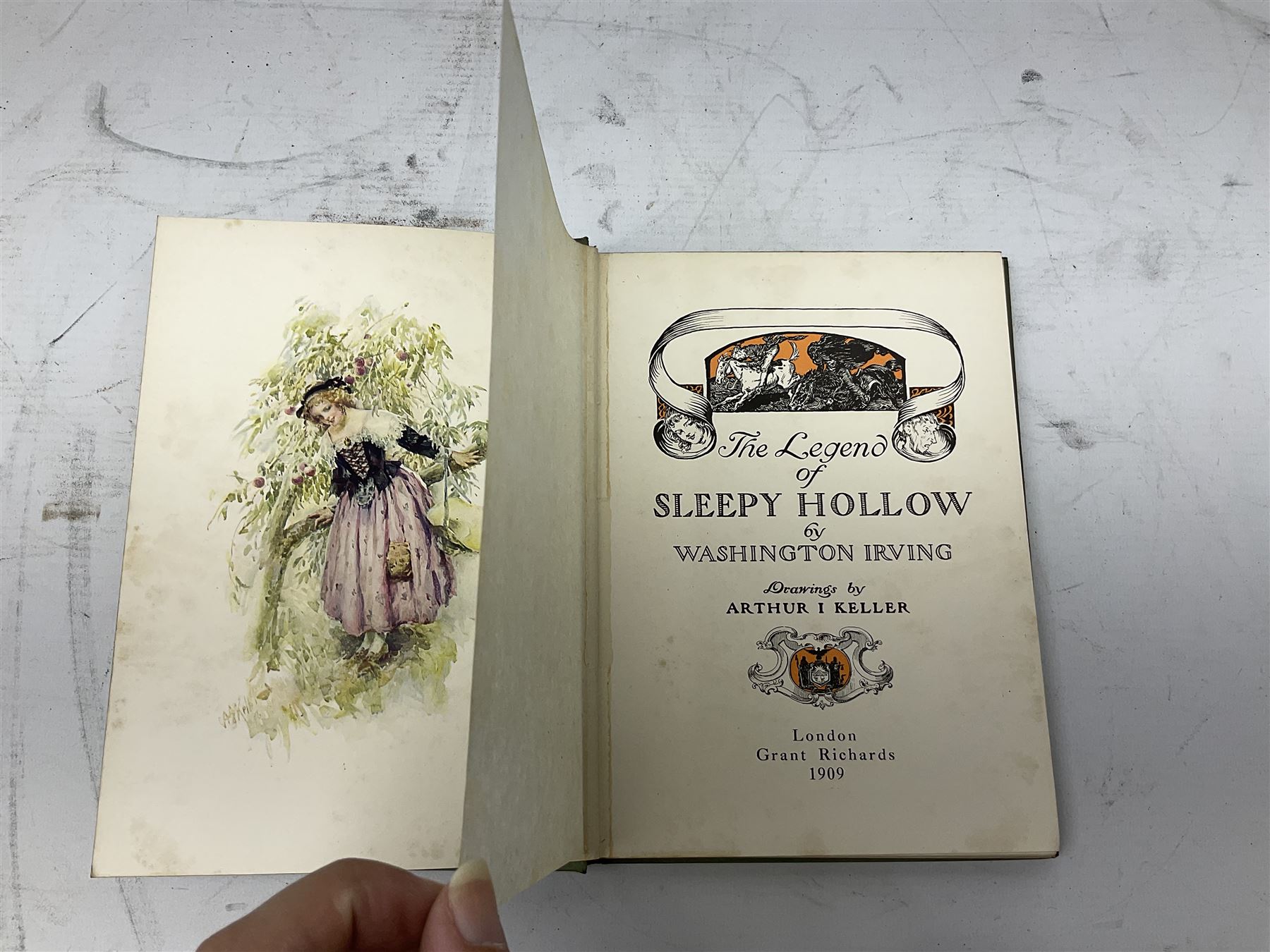 'The Little Flowers of Saint Francis of Assisi', translated by trans Sir Thomas Walker Arnold, Irving, Washington ; 'The Legend of Sleepy Hollow', illustrated my Keller, Arthur, Swift, Jonathan: 'Gulliver's Travels', illustrated by Charles Brock, 'Swiss Family Robinson' translated by Mrs H.B Paull and other books