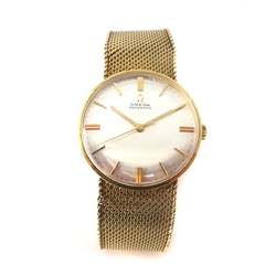  Omega gentleman's 9ct gold automatic bracelet wristwatch calibre 552, No.19603779, Birmingham 1963, boxed  