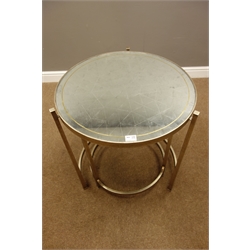  John-Richard Fine Furniture 'two nesting tables, D65cm, H72cm  