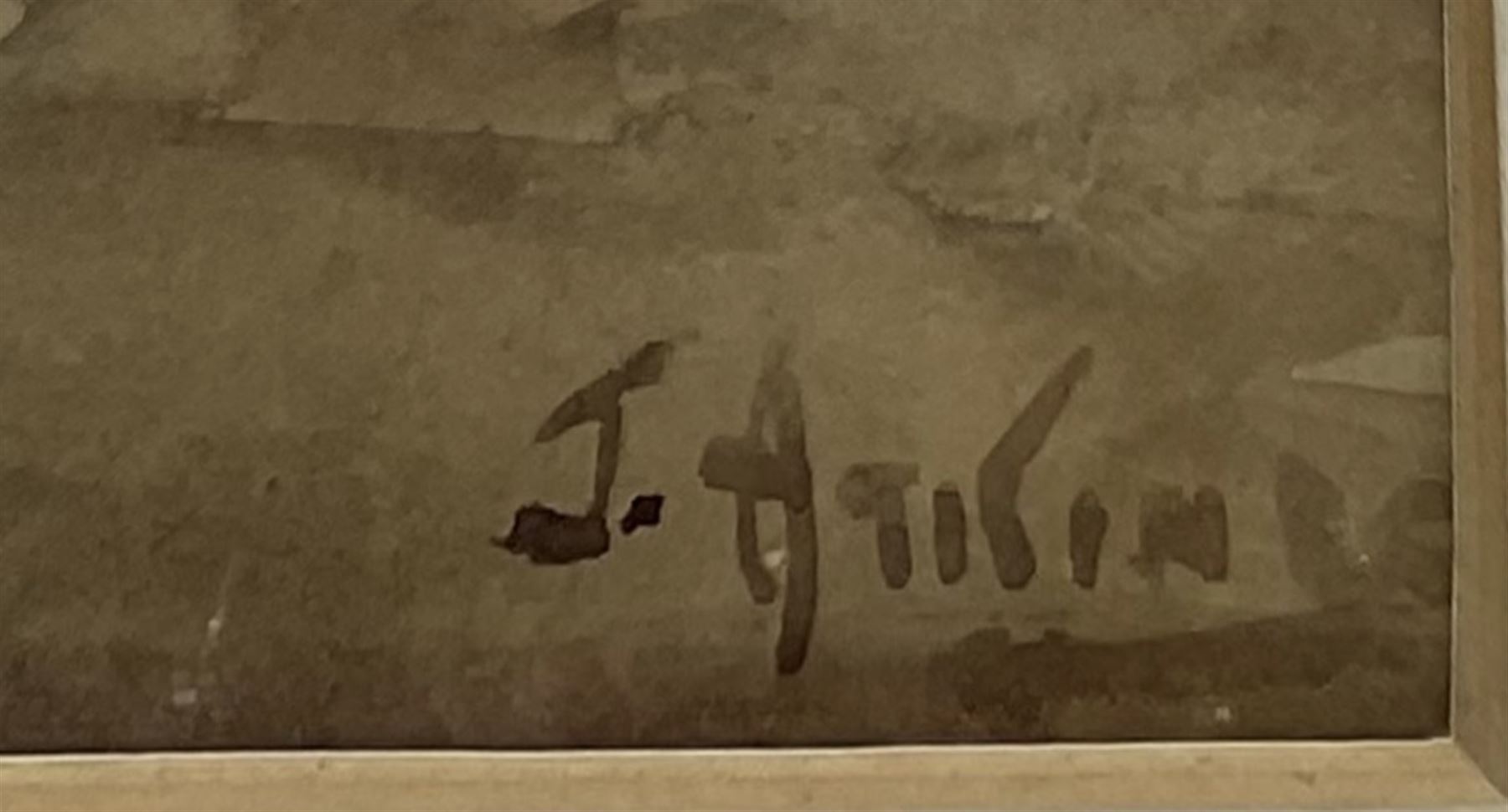 John Atkinson (Staithes Group 1863-1924): 'Cutting Peat', watercolour heightened in white signed, titled verso 37cm x 54cm
Provenance: with Christopher Wood, Motcomb St., London, label verso