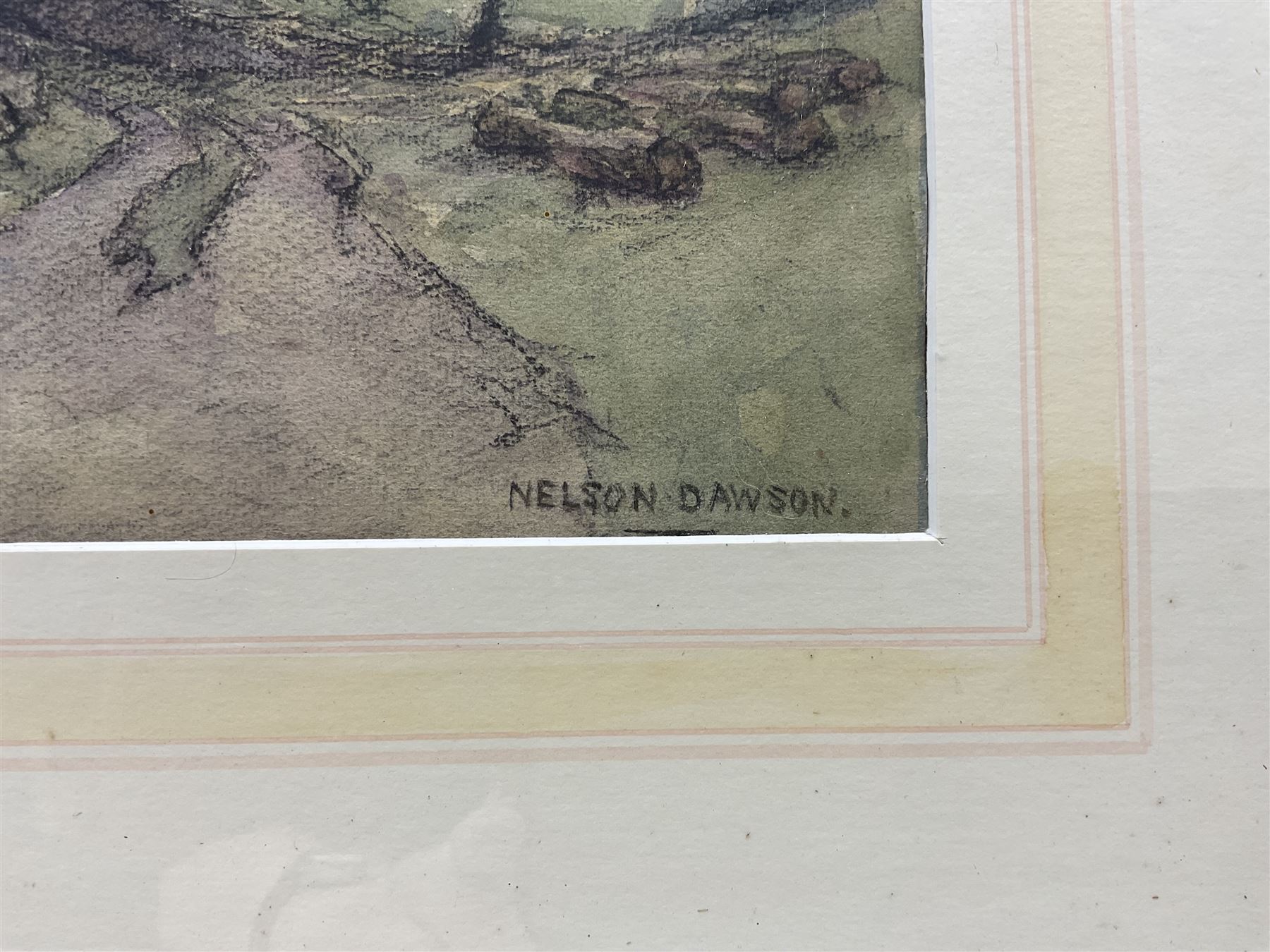 Nelson Ethelred Dawson (British 1860-1941): 'Thorpe Crags - Wharfedale', pastel signed, titled verso 34cm x 40cm