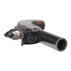 Flintlock ladies muff pistol, circa 1800, with smooth bore screw barrel, lock inscribed Grierson London, Gun Maker to His Majesty  
