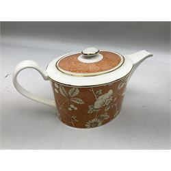 Shore & Coggins Longton tea wares to include teacups, saucers and bowls etc together with a Wedgwood Frances tea pot