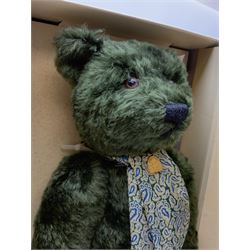 Steiff limited edition Harrods Centenary Bear No.1127/2000, with musical movement playing 'Anniversary Waltz' H17