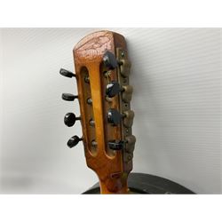 Rosetti Serenader eight-string mandolin with slightly bowed segmented maple back and ribs and ivorine mounts L62cm; in carrying case