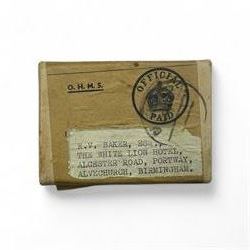 WWII trio of medals, comprising Defence Medal, 1939-1946 Star, Air Crew Europe Star, awarded to R.V Baker Esq, in original medal box, together with a photograph   