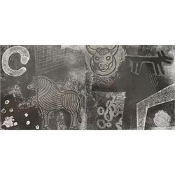 Gillian Ross Kelsey (British 1935-2025): 'Signs and Symbols', mixed media on paper signed ...