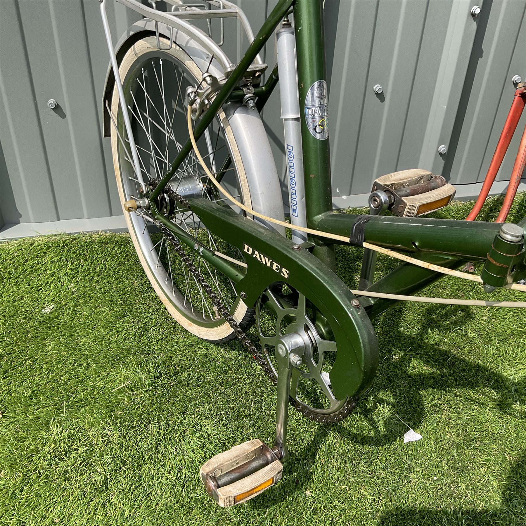 Dawes England vintage three speed folding bicycle together with Royal Enfield bicycle frame  - THIS LOT IS TO BE COLLECTED BY APPOINTMENT FROM DUGGLEBY STORAGE, GREAT HILL, EASTFIELD, SCARBOROUGH, YO11 3TX