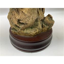 Country Artists figure of a peregrine falcon ' Lord of the Skies ' by David Ivey, limited edition, H44cm, together with two Sherratt and Simpson figures, both of peregrine falcons perched on branches. 