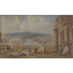 George Weatherill (British 1810-1890): View of St. Hilda's Churchyard Whitby looking towards Larpool, watercolour unsigned 8.5cm x 13.5cm
Provenance: part of an important single owner Weatherill Family collection
