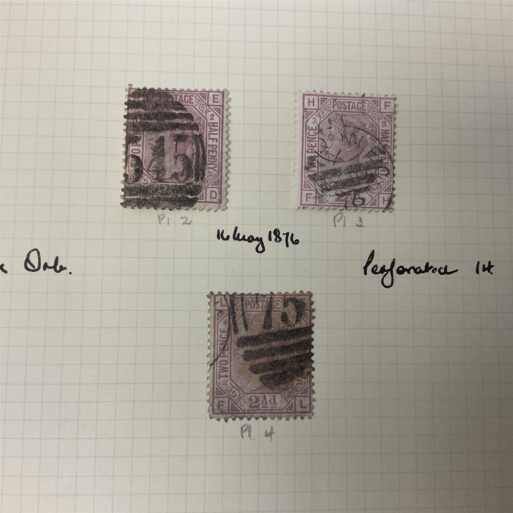 Mostly Great British Queen Victoria and later stamps, including penny black with red MX cancel, 1840 two pence blue with red MX cancel, imperf penny red with black MX cancel, perf penny reds, various Queen Victoria surface printed issues, King Edward VII two shillings sixpence and five shillings, King George V seahorses with values to ten shillings, King George VI with ten shilling dark blue used, Queen Elizabeth II pre and post decimal etc, housed in 'The Simplex Blank Album'