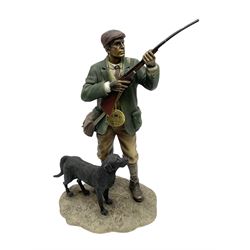 The Leonardo Collection 'Hunter and his Labrador' 2004 figure, H33cm