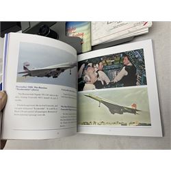 Queen Elizabeth II Gibraltar 2019 'The Concorde 50th Anniversary Gold Sovereign Prestige Set', comprising full, half and quarter sovereigns, cased with certificate, together with various items of Concorde memorabilia including cased binoculars, flight certificate for Heathrow to Moscow, 'Concorde Through The Lines' photographic tribute book etc