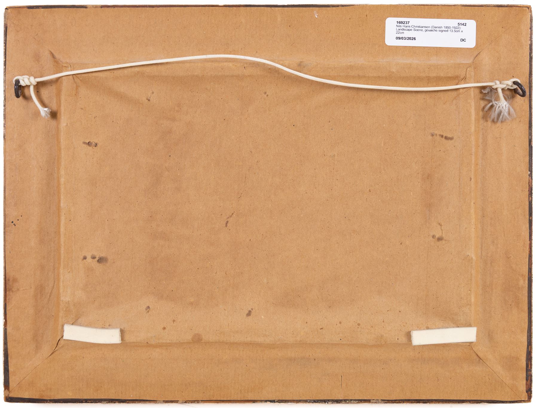 Nils Hans Christiansen (Danish 1850-1922): Landscape Scene, gouache signed 13.5cm x 22cm 