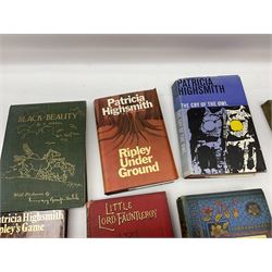 Two editions of Black Beauty by Anna Sewell - one 1899 with limp covers, the other 1915 illustrated by Lucy Kemp-Welch; seven works by Yorkshire author H.L. Gee; three novels by Patricia Highsmith; and five other books