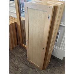 Four large and ten medium light oak rectangular wall mirrors- LOT SUBJECT TO VAT ON THE HAMMER PRICE - To be collected by appointment from The Ambassador Hotel, 36-38 Esplanade, Scarborough YO11 2AY. ALL GOODS MUST BE REMOVED BY WEDNESDAY 15TH JUNE.