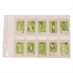 Forty Churchman's and Ogden's golfing cigarette cards, including twelve '3 Jovial Golfers', twelve 'Famous Golfers' and five 'Prominent Golfers' 
