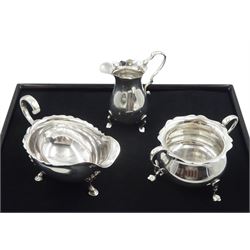 Silver milk jug and sugar bowl by Robert