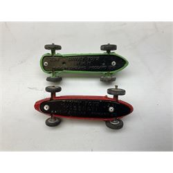 Dinky - five unboxed and playworn die-cast models comprising Supertoys Big Bedford Van 'Heinz' No.923; A.E.C. Monarch Thompson Tank; Maserati Racing Car No.231; H.W.M. Racing Car 23J; and Royal Mail Van; together with a Corgi Mobilgas Tanker (6)