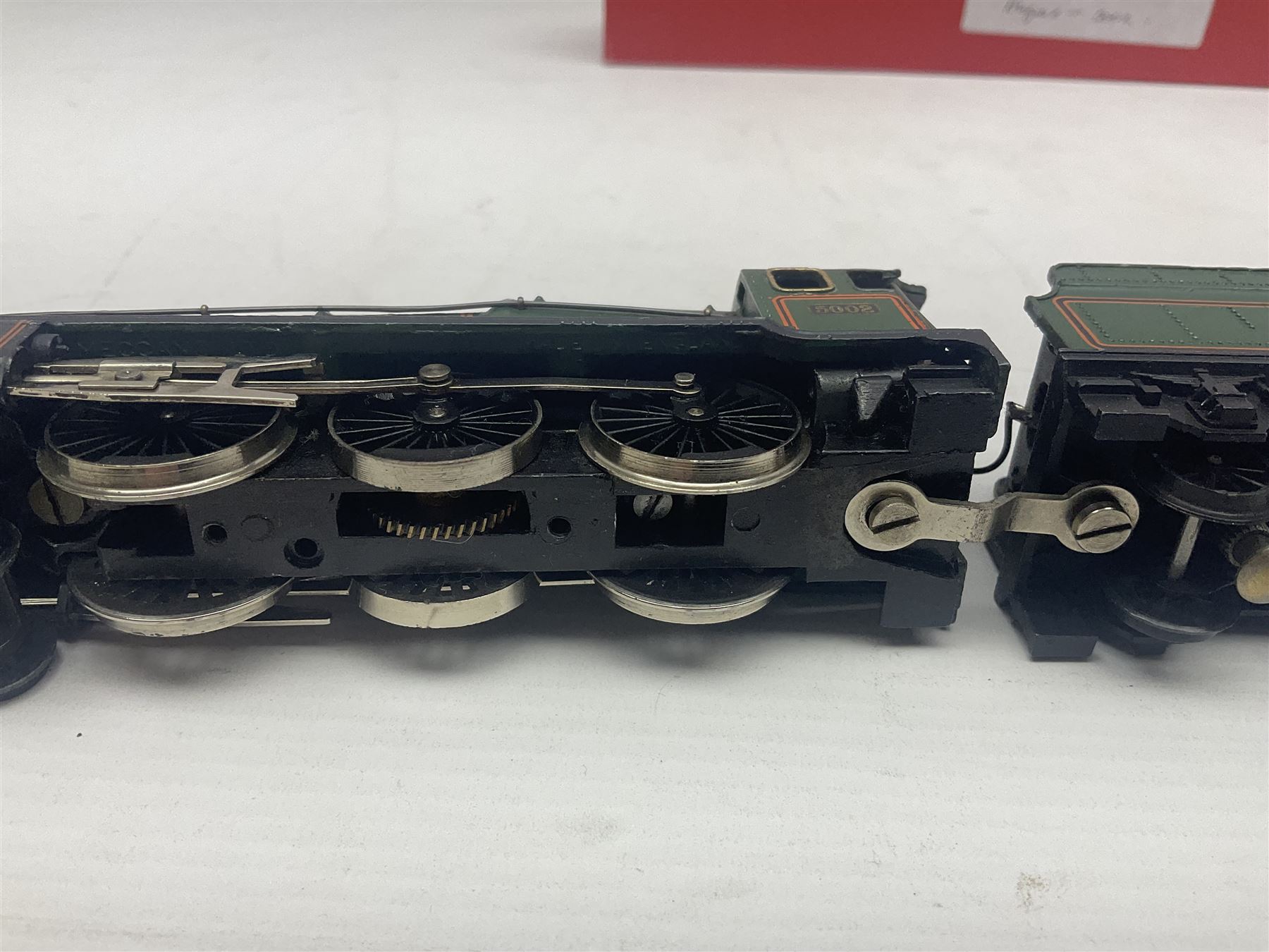 Hornby Dublo - 3-rail Castle Class 4-6-0 locomotive 'Ludlow Castle' No.5002 in lined BR green; in modern unassociated plain red  box