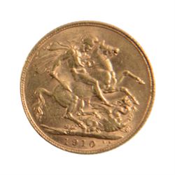 King Edward VII 1910 gold full sovereign coin