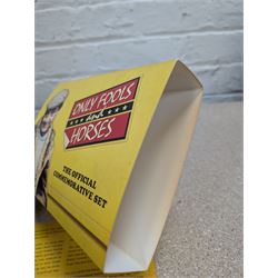 Collection of Only Fools and Horses memorabilia, including Westminster Mint limited edition fifty pence coin set, DVD box set, Corgi Reliant Regal, playing cards, framed bank notes, Griffin Cartoon of the bar scene, etc, together with a Vicar of Dibley DVD box set