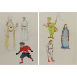 David Parkins (British 1955-): Sketches for 'The Magic Flute', pair watercolours and pencil unsigned, dated July 1992 on labels verso 34cm x 24cm (2) 
Provenance: gifted by the artist to the vendor