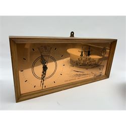 Items of Maritime or Naval interest including two naval hats, one with 'H.M.S. Richmond' tally, the other with 'H.M.S. Pembroke' tally, framed prints etc