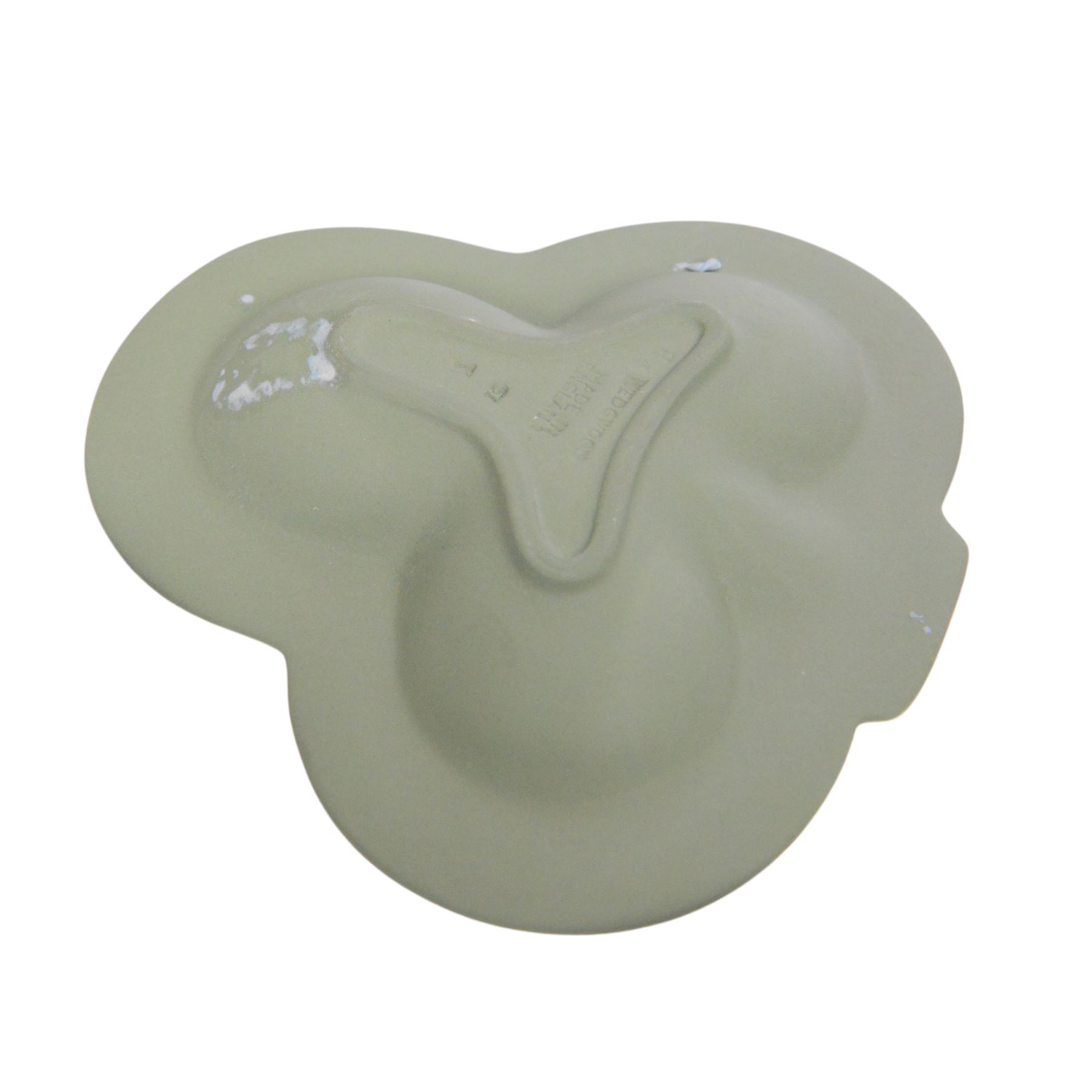 Wedgwood sage green jasperware to include Bowl, vases, covered trinket dish, plate etc