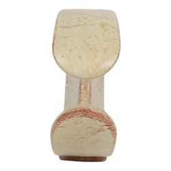 Mid century Bertoncello vase designed by Robert Rigon, of abstract design with Screziato Havana glaze, H23cm