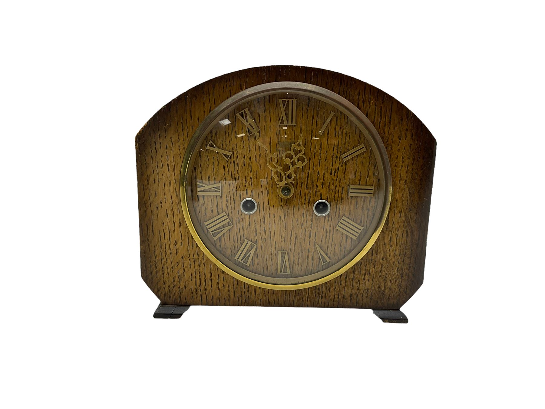 Oak striking mantle clock with a Smiths movement and a 31 day timepiece spring driven wall clock.