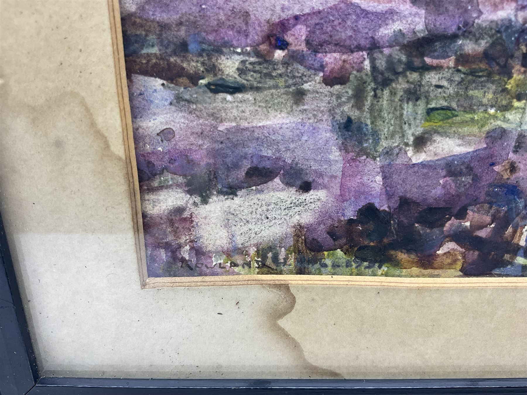 Rowland Henry Hill (Staithes Group 1873-1952): Standing Stone and Cottage on the North Yorkshire Moors, watercolour signed and dated 1931, 26cm x 36cm