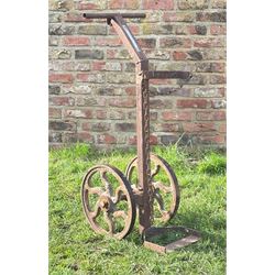 Mid 20th century British Oxygen Company gas bottle trolley. H114cm.  - COLLECTION BY APPOI...