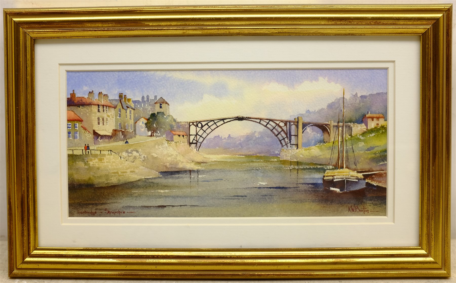 Kenneth W Burton (British 1946-): 'Ironbridge Shropshire', watercolour