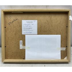 Barry De More (Northern British 1948-2023): 'Hollingworth Lake', watercolour unsigned, titled on authenticity label verso 29cm x 38.5cm
Notes: Acclaimed as one of the North's greatest expressionist artists, Barry De More (1948-2023) used a heavy impasto style to transfer his love of Yorkshire landscapes, townscapes and people to canvas. His work sits comfortably in the company of work by Kossoff and Auerbach, selling to collectors in the UK and overseas. De More's work can be found in the permanent collection of work by Northern Artists at Dean Clough, one of the UK's largest contemporary art galleries.