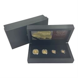 Queen Elizabeth II Tristan Da Cunha 2020 '50th Anniversary Gold Sovereign Prestige Set' comprising full sovereign, half sovereign, quarter sovereign and one-eighth sovereign, cased with certificate 