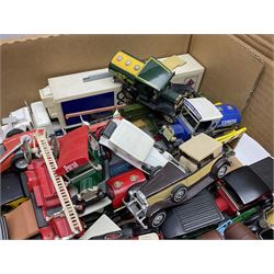 Over fifty modern die-cast models, predominantly Matchbox, including cars, promotional  and commercial vehicles; and a quantity of flat-packed model boxes