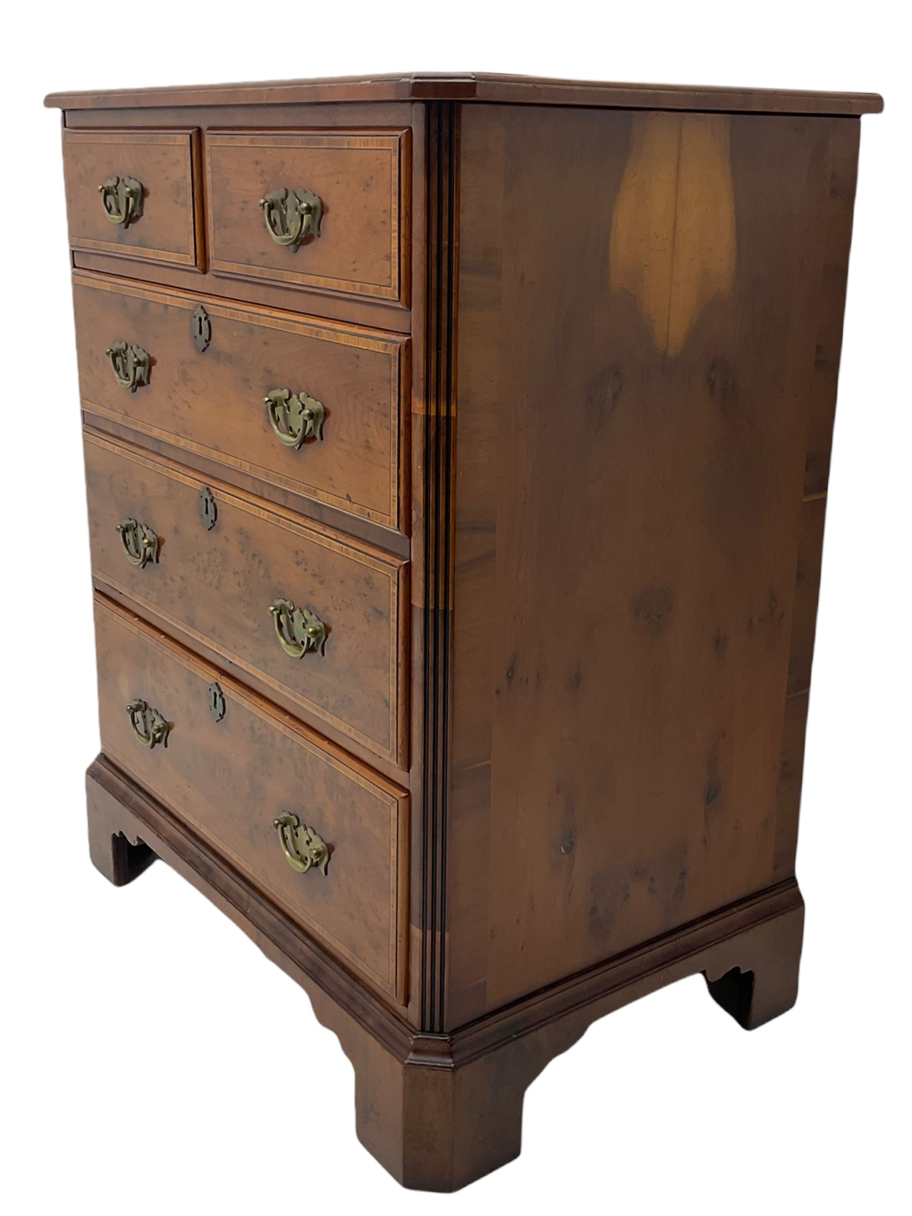 Queen Anne style yew wood, HIFI / TV cabinet, chest 