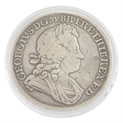 George I 1716 crown coin, cased with Westminster certificate