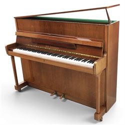 Wilh. Steinmann - 20th century East German mahogany veneered upright piano, together with matching stool