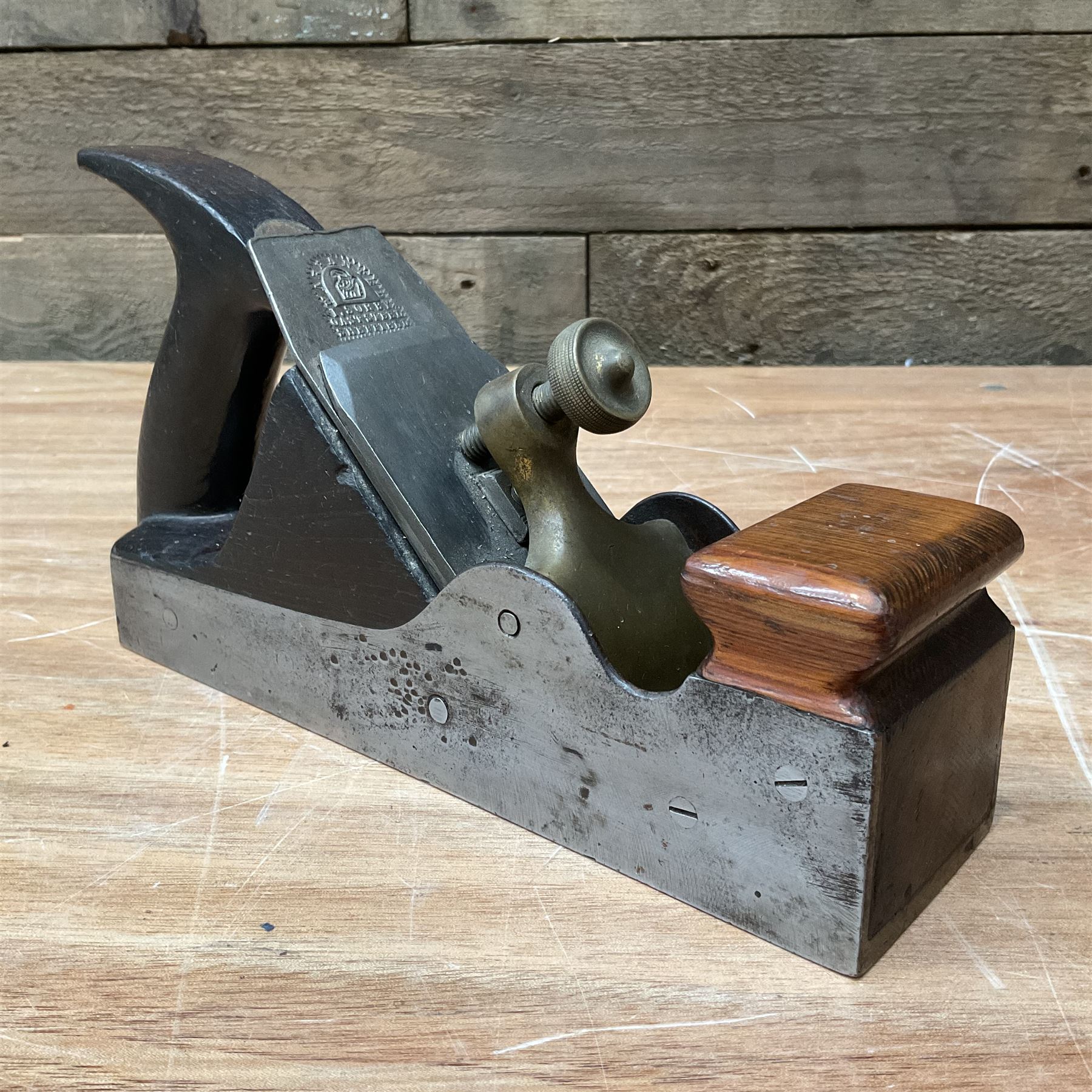 10” rosewood infill plane with brass cap and Sorby blade - THIS LOT IS TO BE COLLECTED BY APPOINTMENT FROM DUGGLEBY STORAGE, GREAT HILL, EASTFIELD, SCARBOROUGH, YO11 3TX