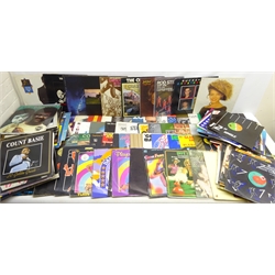  Collection of vinyl LPs including Elton John 'Greatest Hits', various Rod Stewart, Kylie Minogue 'Kylie', Smokie, Thin Lizzy, Dire Straits  and other music, in one box (150)  