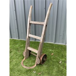 Vintage Slingsby Bradford & London cast iron and wood sack barrow  - THIS LOT IS TO BE COLLECTED BY APPOINTMENT FROM DUGGLEBY STORAGE, GREAT HILL, EASTFIELD, SCARBOROUGH, YO11 3TX