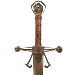 Two Robin Hood sword replicates, with jewel set handle, overall L117cm